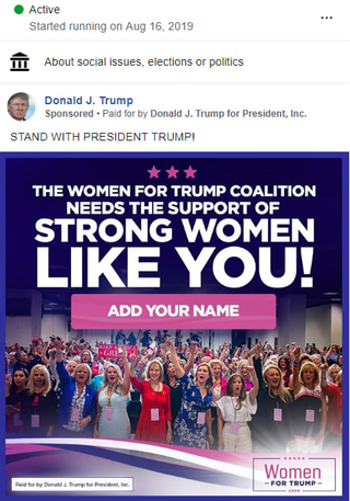 Illustration for article titled Facebook Yanks Another Trump Ad for a Laughably Obvious Policy Violation